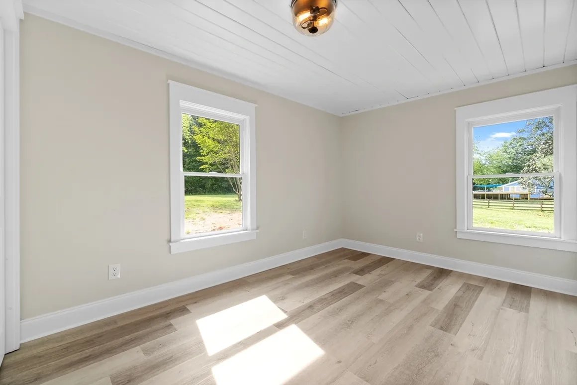 Empty room with new windows